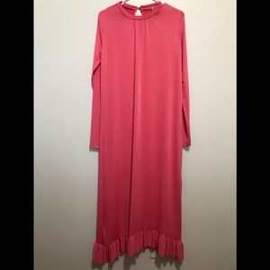 ASOS Coral Ruffle Bottom Tall Stretchy Dress 8